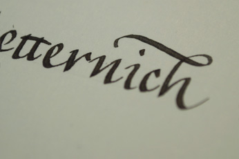 Kalligraphie Tischkärtchen Detail