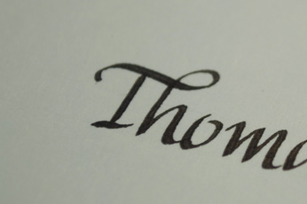 Kalligraphie Tischkärtchen Detail