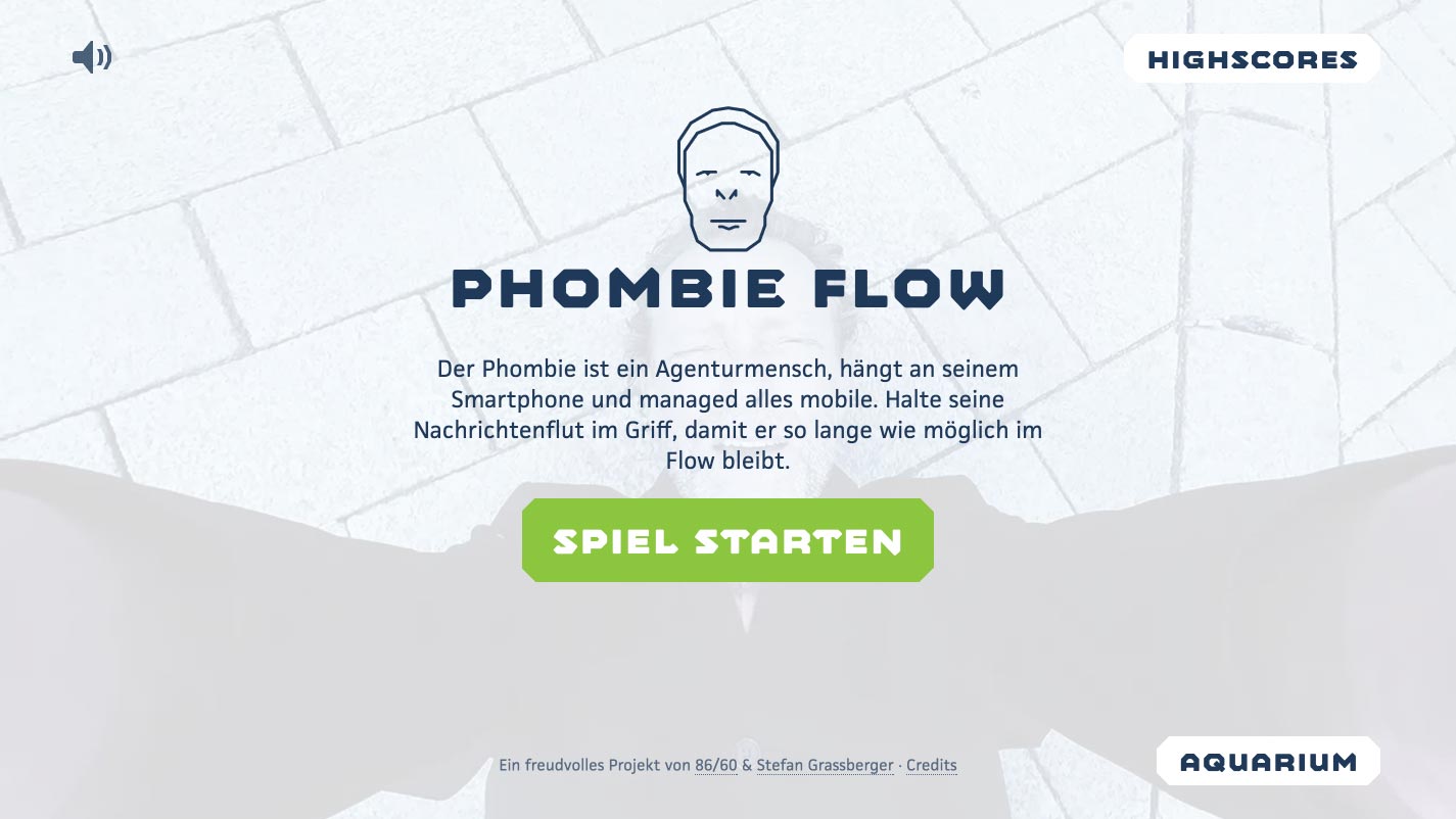 Phombie Flow Spieledesign Spielstart
